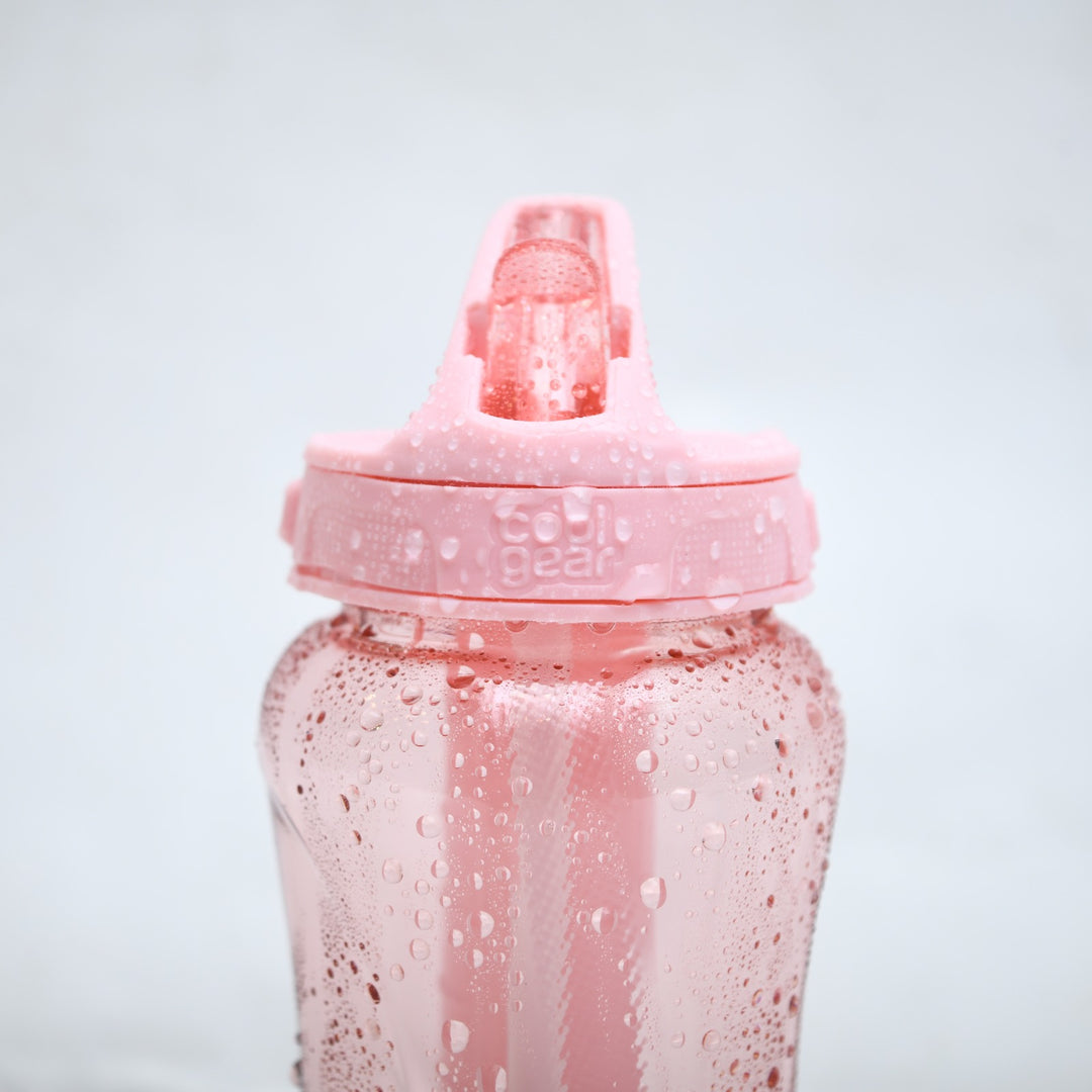 Cool Gear Reusable Sports Water Bottle with Gel Freezer Stick & Flip Straw
