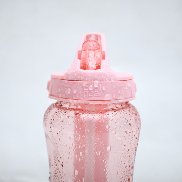 Cool Gear Reusable Sports Water Bottle with Gel Freezer Stick & Flip Straw