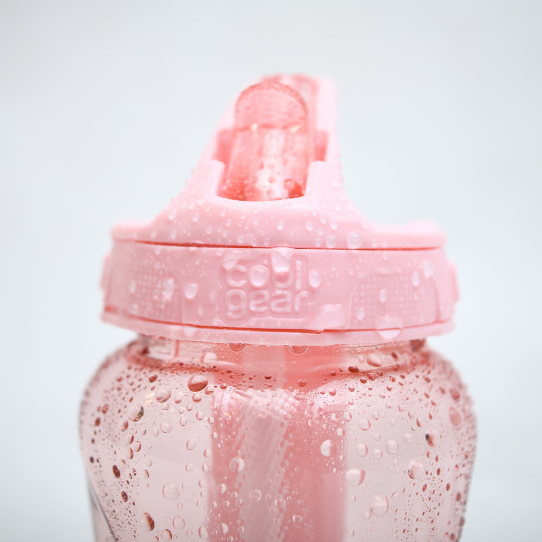 Cool Gear Reusable Sports Water Bottle with Gel Freezer Stick & Flip Straw