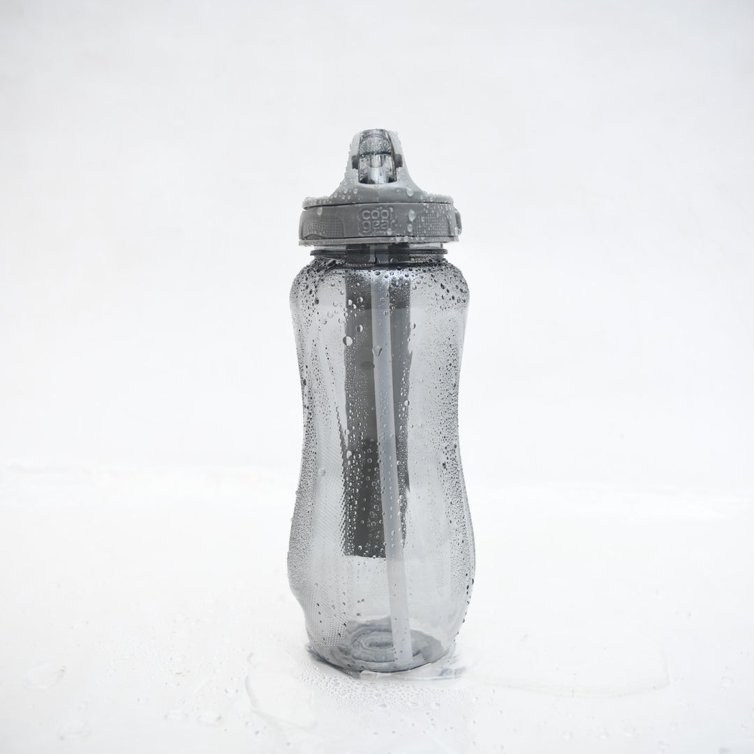 Cool Gear Reusable Sports Water Bottle with Gel Freezer Stick & Flip Straw