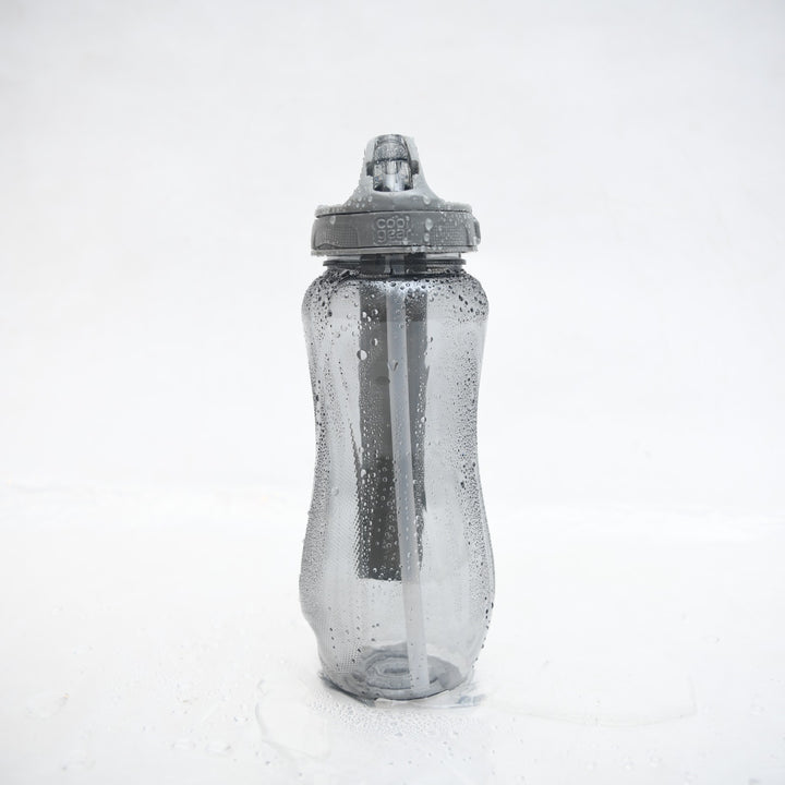 Cool Gear Reusable Sports Water Bottle with Gel Freezer Stick & Flip Straw