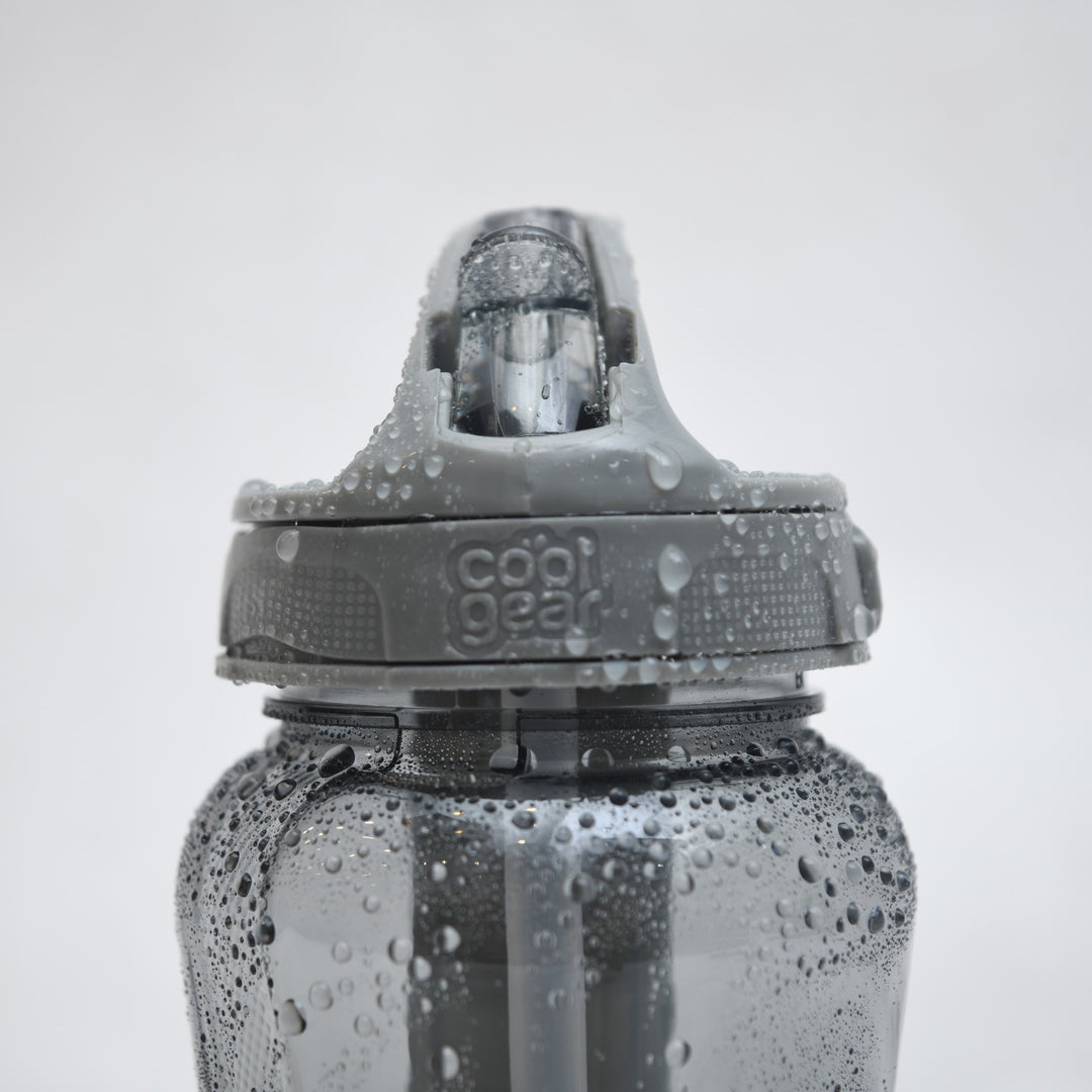 Cool Gear Reusable Sports Water Bottle with Gel Freezer Stick & Flip Straw