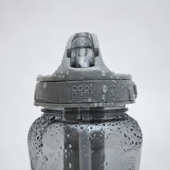 Cool Gear Reusable Sports Water Bottle with Gel Freezer Stick & Flip Straw