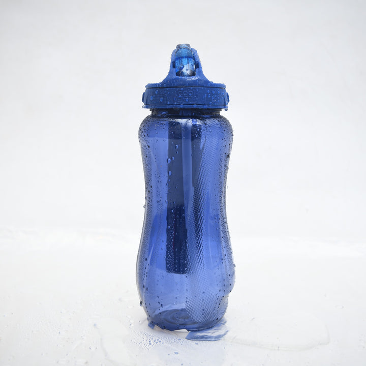 Cool Gear Reusable Sports Water Bottle with Gel Freezer Stick & Flip Straw