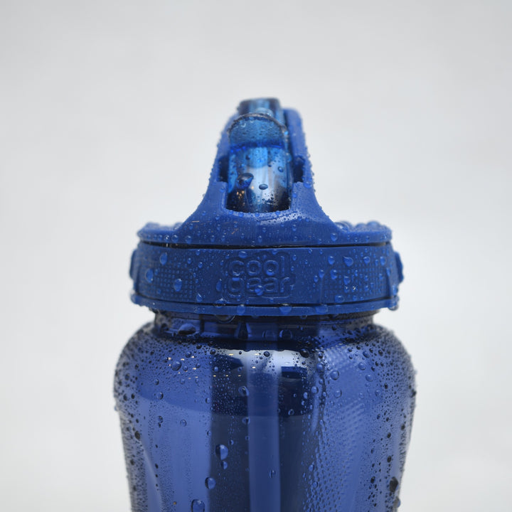 Cool Gear Reusable Sports Water Bottle with Gel Freezer Stick & Flip Straw