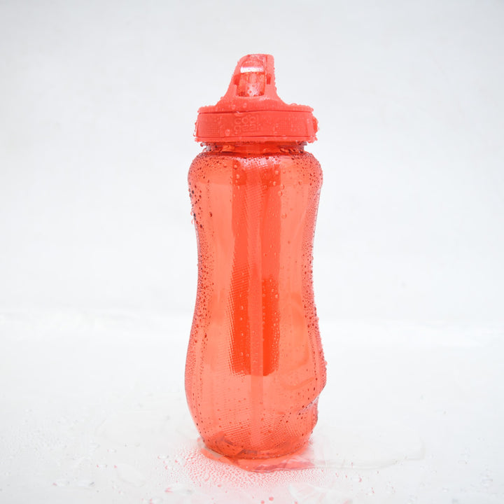 Cool Gear Reusable Sports Water Bottle with Gel Freezer Stick & Flip Straw