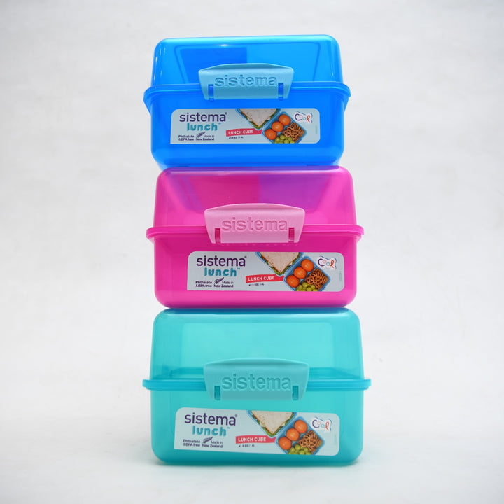 Sistema Lunch Cube Compartment Food Container (1.4L / 47.3 oz)