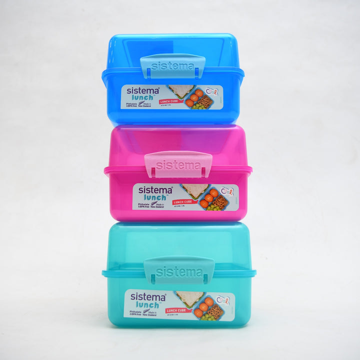 Sistema Lunch Cube Compartment Food Container (1.4L / 47.3 oz)
