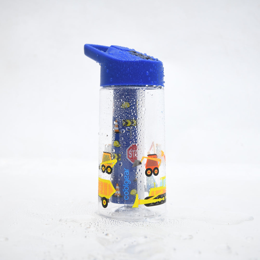 Construction Zone Kids Chiller Bottle with Freezer Gel Stick ( 414 ML )