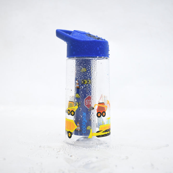Construction Zone Kids Chiller Bottle with Freezer Gel Stick ( 414 ML )