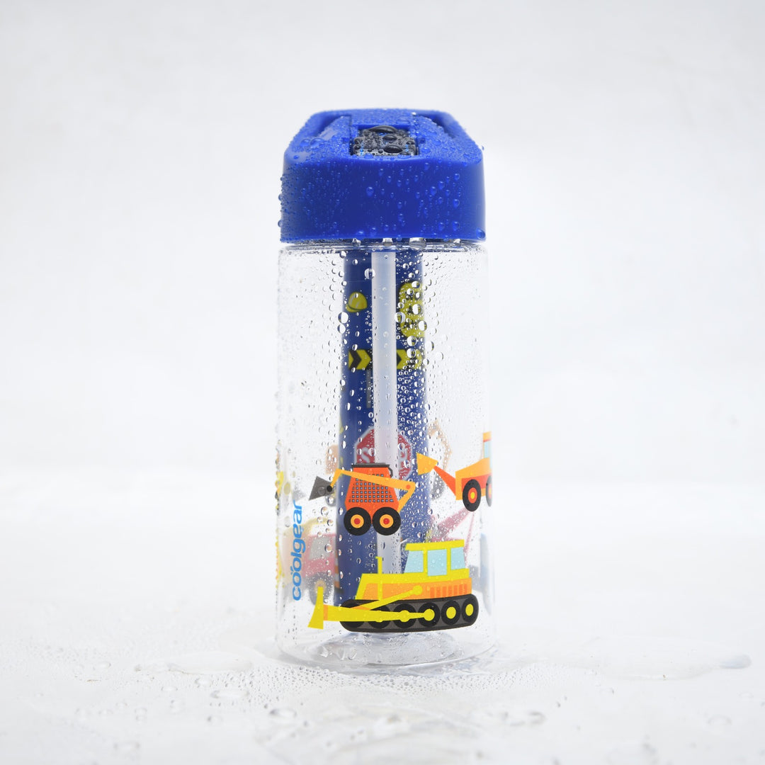 Construction Zone Kids Chiller Bottle with Freezer Gel Stick ( 414 ML )