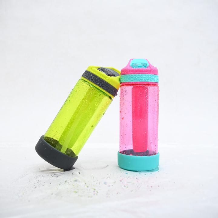 NeonPulse Infuser Water Bottle with Ice Core & Straw ( 473 ML )