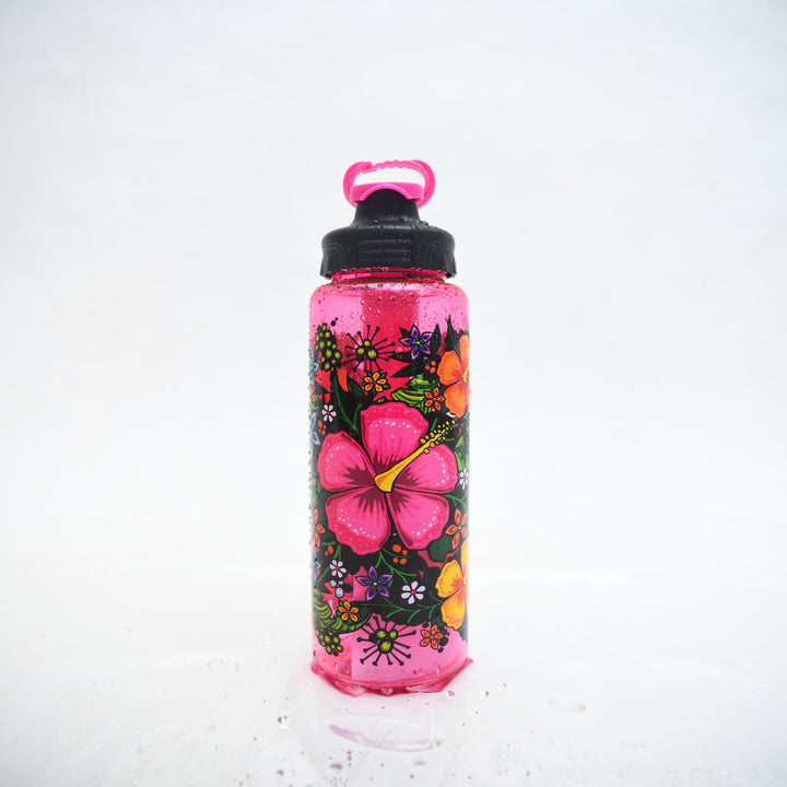 Hibiscus Bloom Hydration Bottle with Carry Loop ( 946 ML )