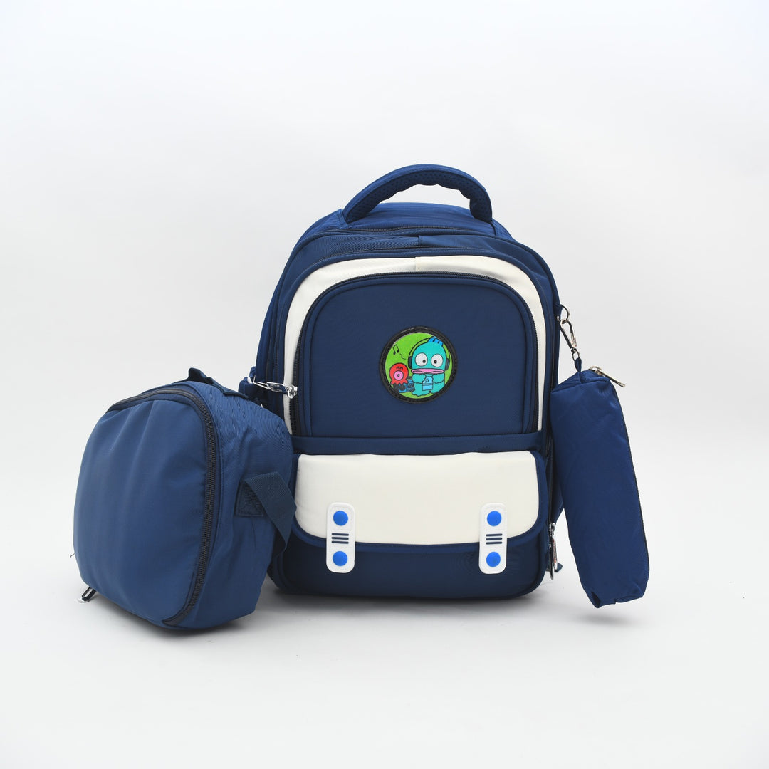3-in-1 Cute Cartoon School Backpack Set - Includes Lunch Bag & Pencil Case