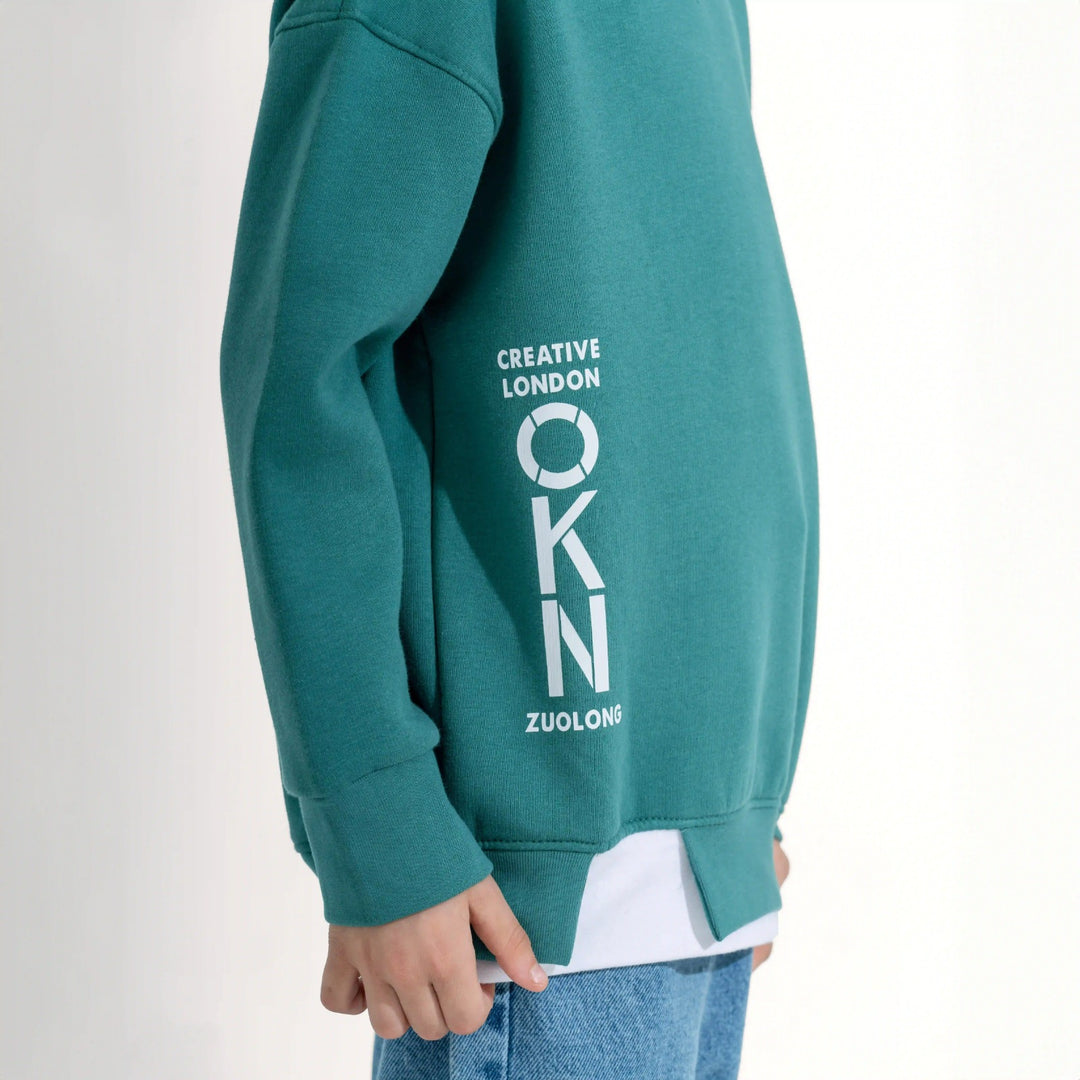 Simple Solid Color Sweatshirt