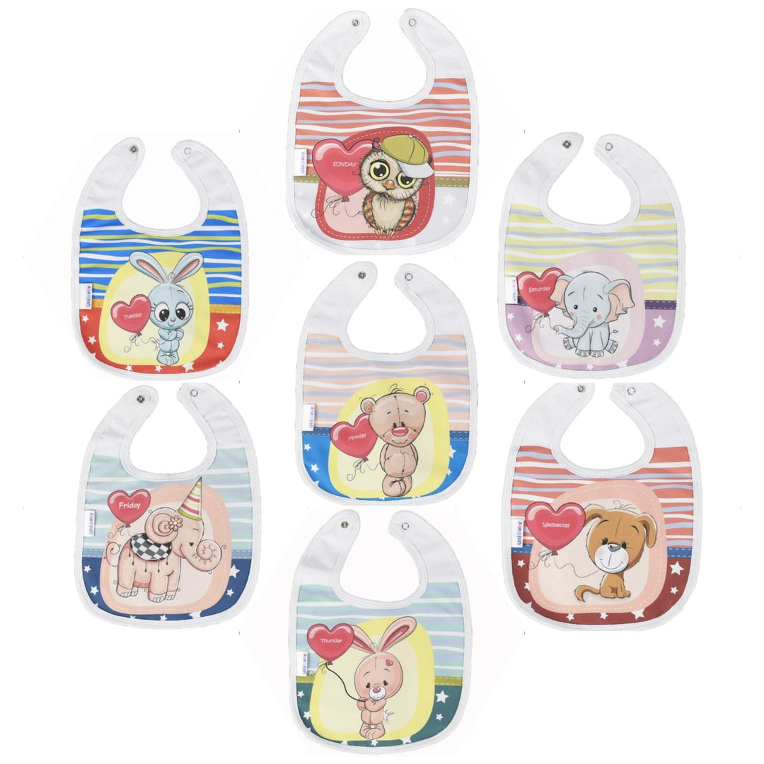 7-Day Animal Adventure Bib Set