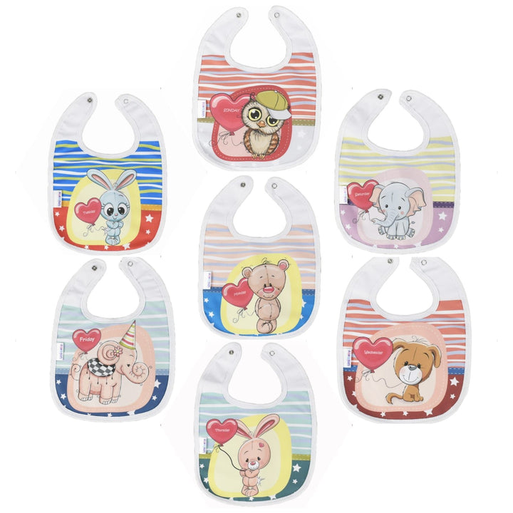 7-Day Animal Adventure Bib Set