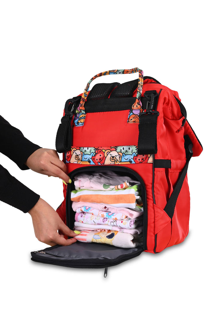 Dual-Tone Multi-Functional Diaper Backpack & Travel Bag