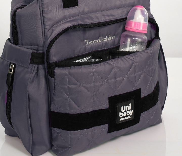 Quilted Multi-Functional Diaper Backpack with Changing Mat & Stroller Straps