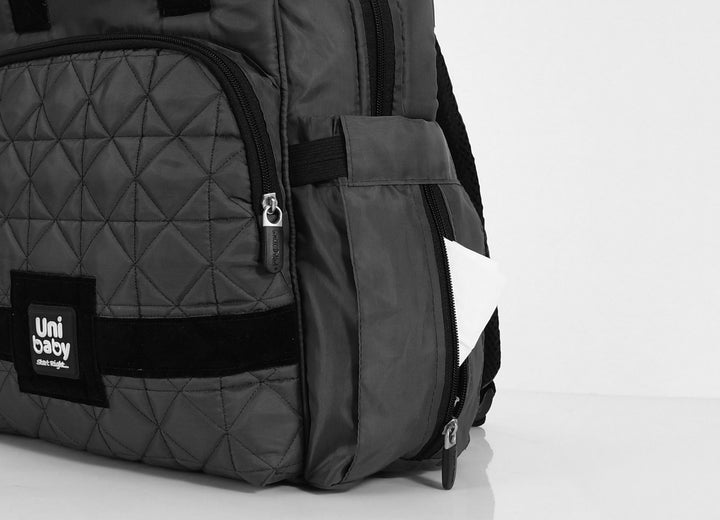 Quilted Multi-Functional Diaper Backpack with Changing Mat & Stroller Straps