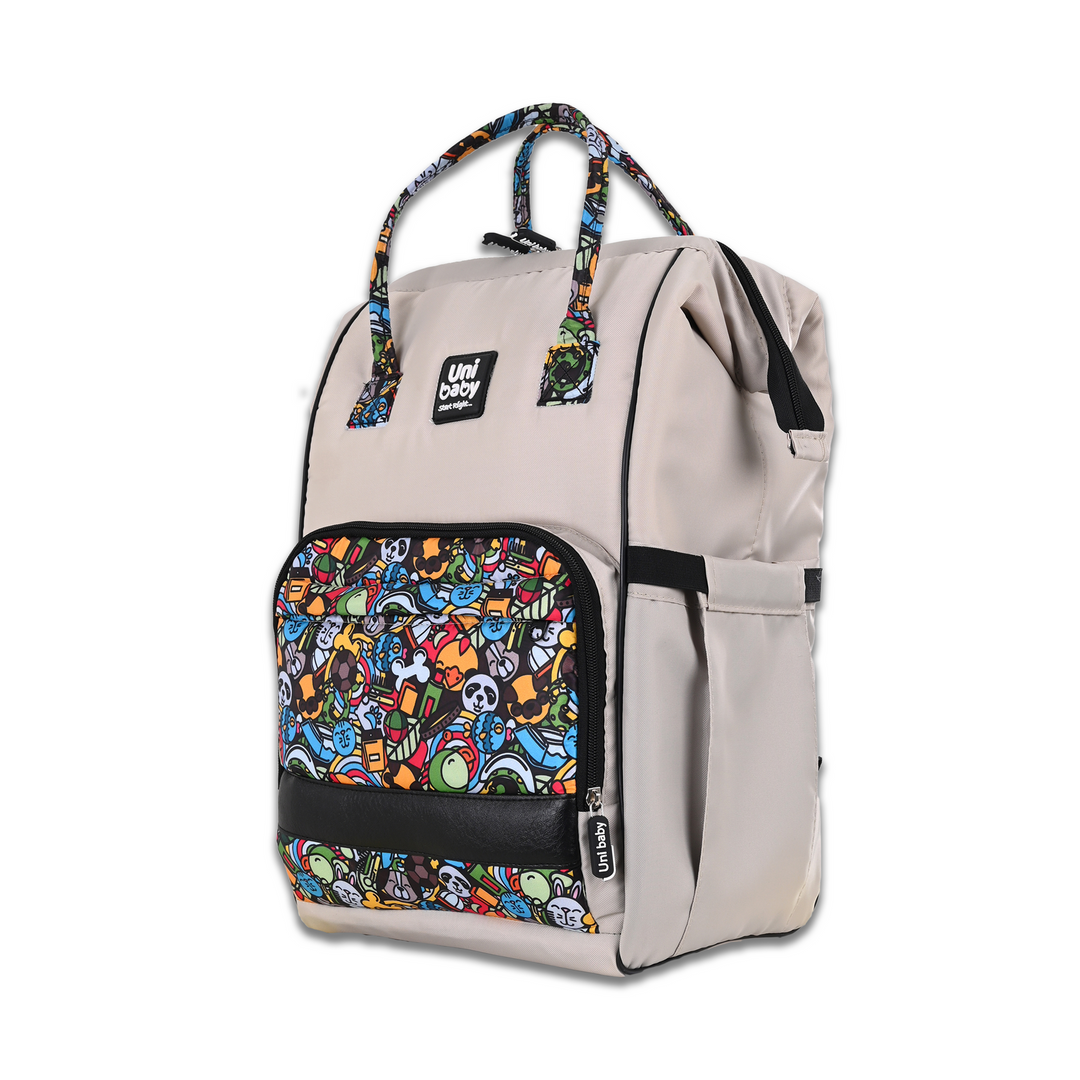 Dual-Tone Multi-Functional Diaper Backpack & Travel Bag
