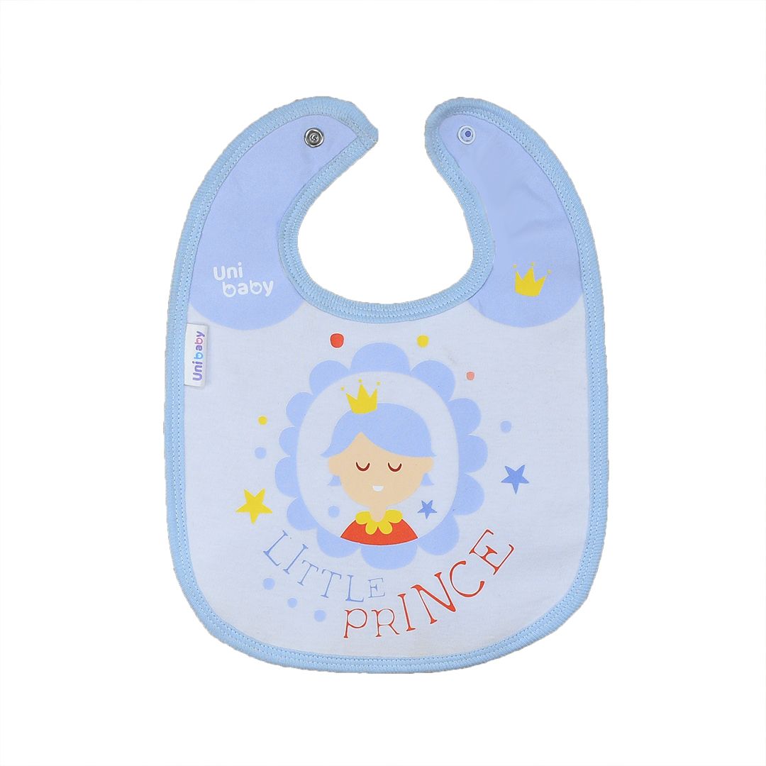 Soft Light Blue "Little Prince" Snap Bibs