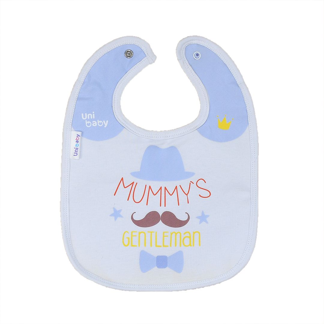 Soft Light Blue "Little Prince" Snap Bibs