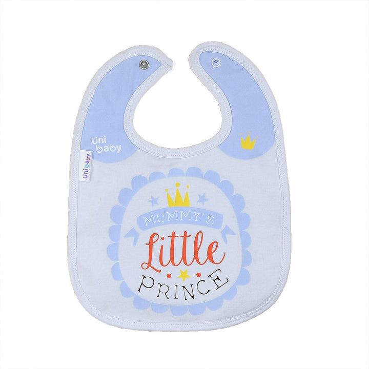Soft Light Blue "Little Prince" Snap Bibs