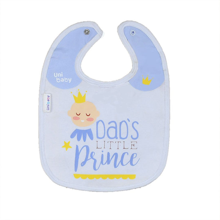 Soft Light Blue "Little Prince" Snap Bibs