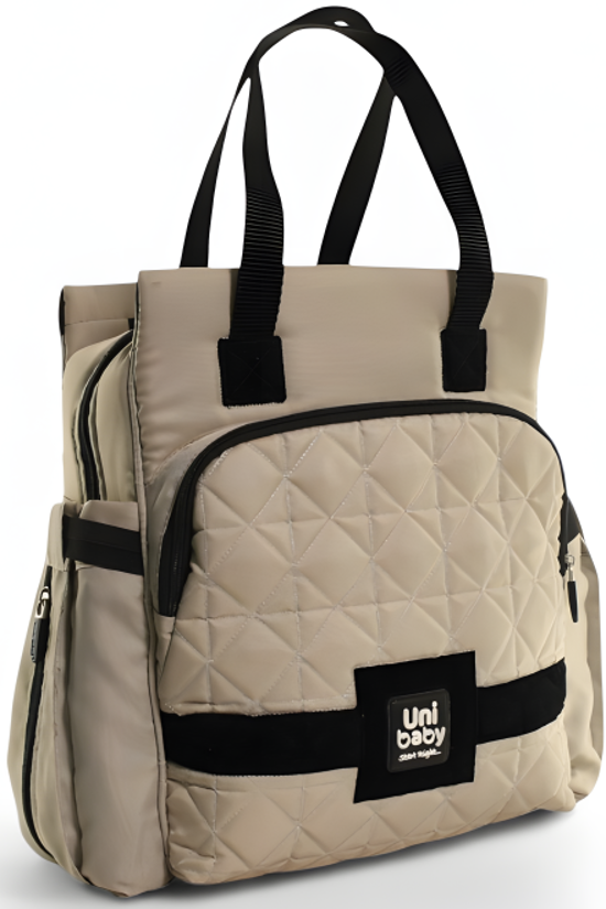 Quilted Multi-Functional Diaper Backpack with Changing Mat & Stroller Straps