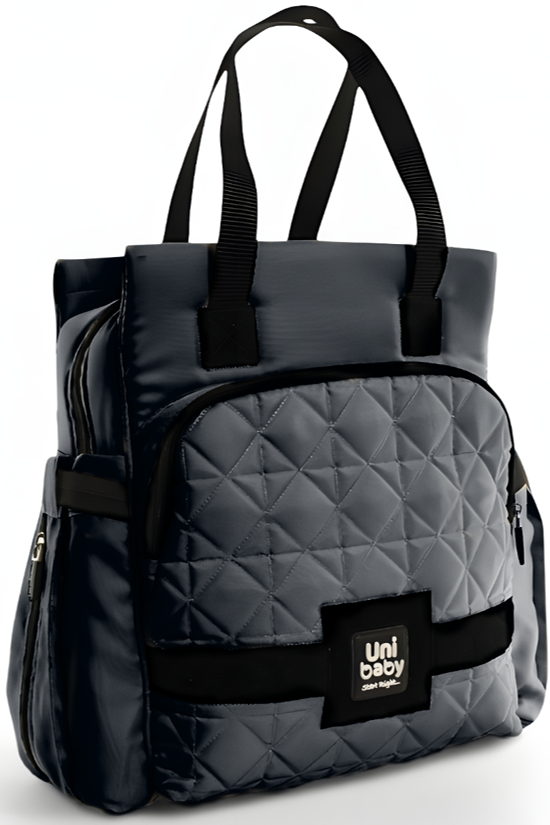Quilted Multi-Functional Diaper Backpack with Changing Mat & Stroller Straps