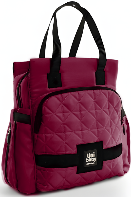 Quilted Multi-Functional Diaper Backpack with Changing Mat & Stroller Straps