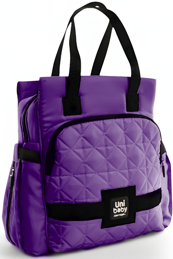 Quilted Multi-Functional Diaper Backpack with Changing Mat & Stroller Straps