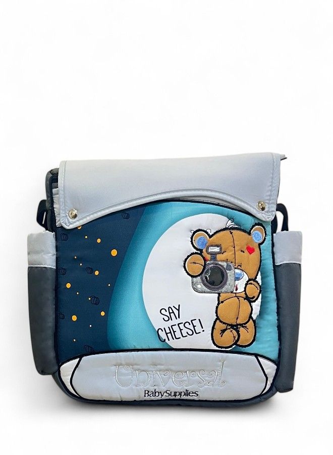 Kids Cute Animal Print Shoulder Diaper Bag & Travel Messenger