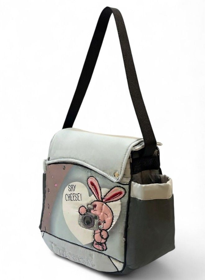 Kids Cute Animal Print Shoulder Diaper Bag & Travel Messenger