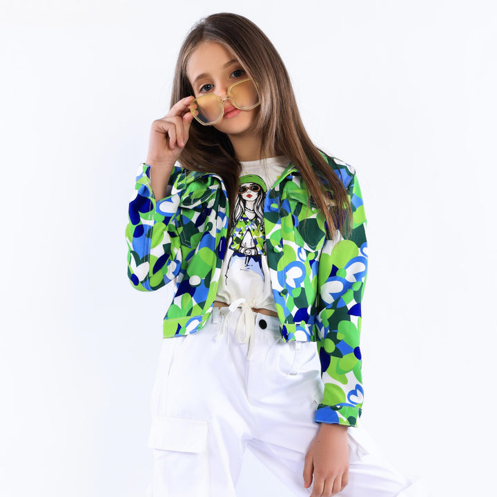 Chic Colorful Graphic Casual Jacket